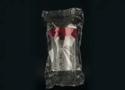 Pots Prelevements Rouges Pot de prélèvement 60 ml stérile avec bouchon rouge - emballage unitaire