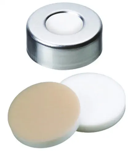 Capsule à sertir type 1 aluminium laqué clair Headspace - ND20 - septum ...