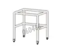 Tubular - table trolley with rollers