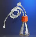 Erlenmeyer flask for suspension culture in closed system 125 ml - Male Luer Lock - 1/8 Dip Tube