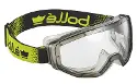 Globe goggle - Ventilated frame with breathable foam - Polyester elastic braid - Black/yellow spandex