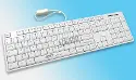 WATERPROOF WIRED MEDICAL KEYBOARD IP68 AZERTY MECHANICAL KEYS WHITE