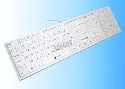 WATERPROOF MEDICAL SILICONE WIRED KEYBOARD MECHANICAL KEYS IP68 AZERTY WHITE