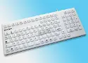 WATERPROOF SILICONE KEYBOARD 105 KEYS WIRED ERGO UNDERWATER IP68 AZERTY WHITE