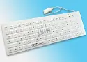 WATERPROOF KEYBOARD SILICON 110 TOUCH WIRED DISINFECTABLE IP68 RETROECL AZERTY BLC