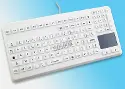 WATERPROOF SILICONE KEYBOARD 104 TOUCH WIRED UNDERWATER IP68 TOUCHPAD AZERTY BLC