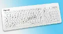 WIRED IP67 AZERTY WHITE CAPACITIVE TOUCHPAD TEMPERED GLASS KEYBOARD