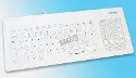 CAPACITIVE TOUCHPAD 98-KEY WIRED GLASS KEYBOARD IP65 AZERTY WHITE