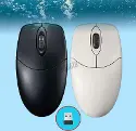 IP68 WASHABLE WIRELESS OPTICAL MEDICAL MOUSE WHITE