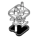 Adapter for rectangular bucket (rotor 033717), for tubes 15 ml