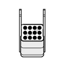 Adapter for 12 tubes 1.5-2 ml, for 100 ml rectangular bucket in rotor A-4-44