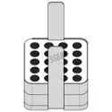 Adapter for 20 reaction vessels 1.5/2.0 ml, for 500 ml rectangular bucket in A-4-81 rotor