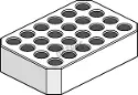 Adapter for 24 vessels in the IsoRack 0.5 ml