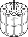 Adapter for 14 conical tubes 15 ml, for S-4-104 rotor