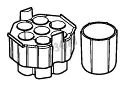 Adapter for 7 conical tubes 50 ml or 1 flask 250 ml or 1 microplate