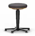 Stool 9460 Allround 1 - H: 450-650 mm - Beech seat - Blue ring - Black polyamide base - Glides - Ring adjustment handle