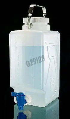 Tanica rettangolare 9 litri in polipropilene con rubinetto Nalgene -  Strumentazione per laboratorio