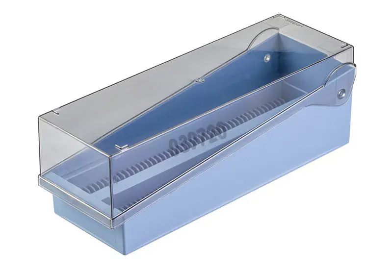 Caja de almacenaje con tapa para portas (modelo grande) color azul