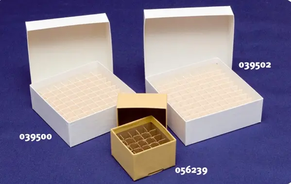 Boîte de congélation en carton pour cryotubes 1 à 2 ml - Matériel