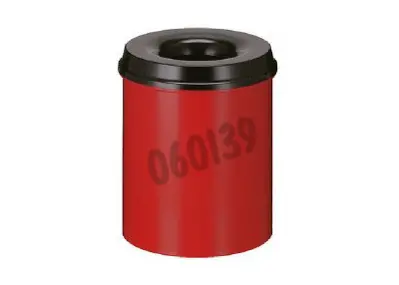 Cubo de basura de seguridad anti-fuego 50 litros color rojo negro - Equipo  de laboratorio