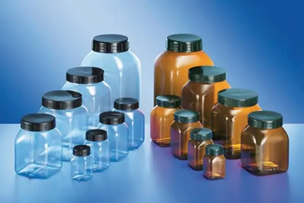 Perseus Sanctuary Council Square container with wide neck, amber PVC 1000 ml - Laboratory equipment