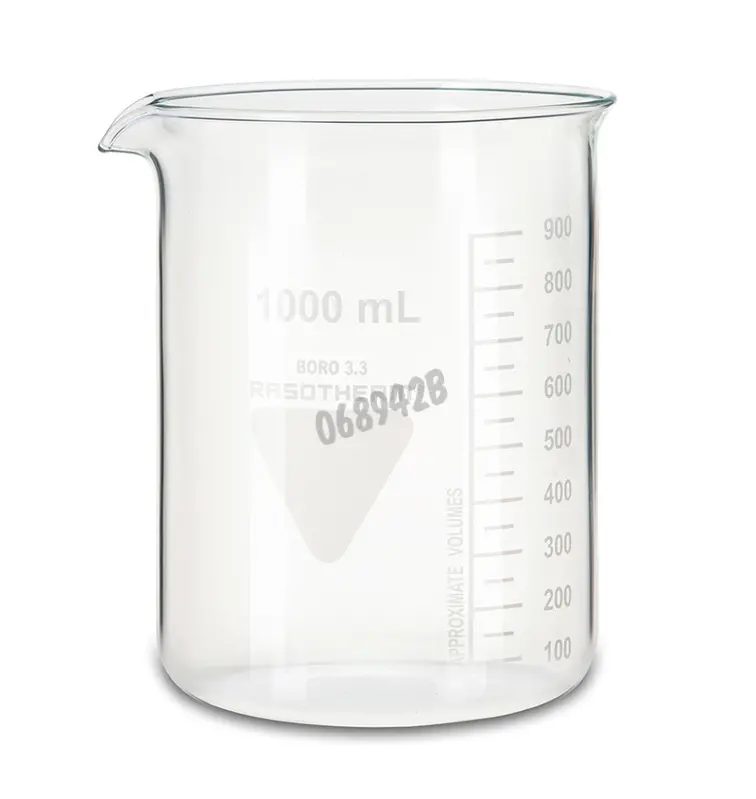 Borosilicate Glass Graduated Beaker Low Form 1000 Ml Laboratory Equipment