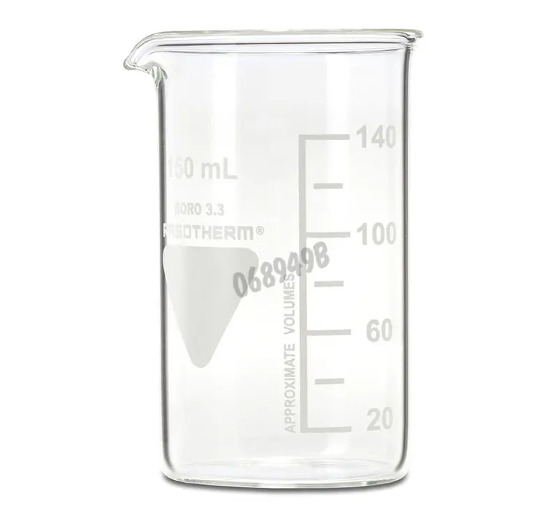 Bécher gradué 5000 ml en verre Pyrex, forme basse, à usage