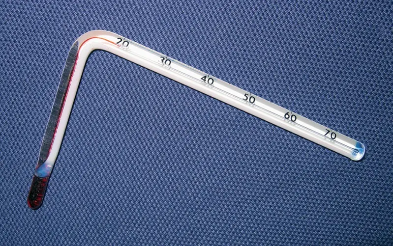 Thermomètre à alcool coudé +70 °C - Matériel de laboratoire