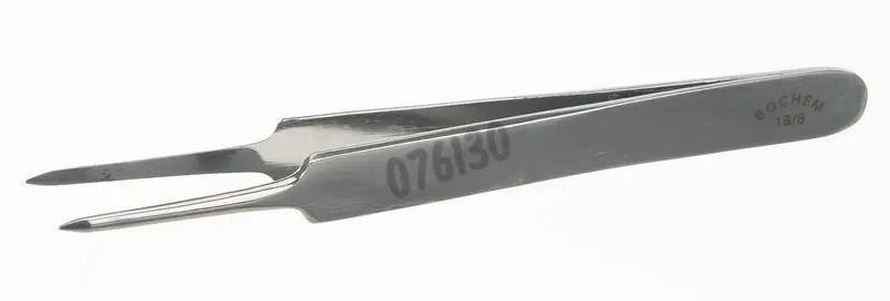 Pince de précision en inox bouts droits pointus longueur 105 mm - Matériel  de laboratoire