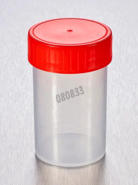 evaporación la seguridad molestarse Bote 200 ml de polipropileno, aséptico, tapón rojo - Equipo de laboratorio