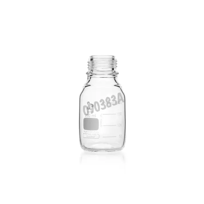 Botella vidrio transparente 250 ml con tapón