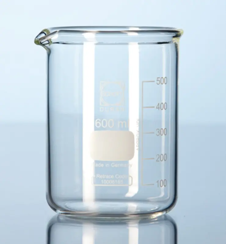 Bécher En Verre Borosilicate 3.3 ULAB Griffin 2000 Ml - Forme Basse, Graduations Imprimées