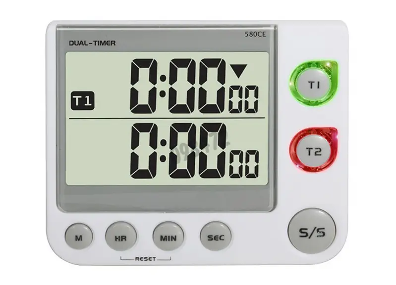 Digital Kitchen Timer Dual Timers 3 Channels Count UP/Down Timer