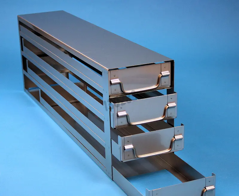 Rangement 4 tiroirs pour 20 boîtes de congélation (pour congélateur  armoire) - Matériel de laboratoire
