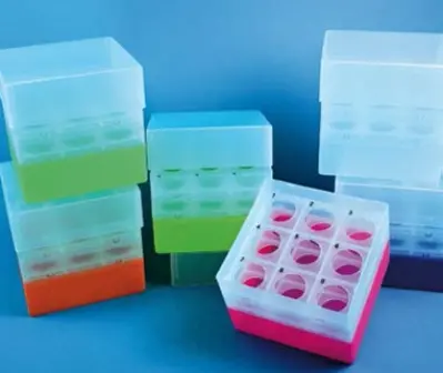 Gefrierbox Für Mikroröhrchen 25 Ml - Farbe Neonorange - Labormaterial