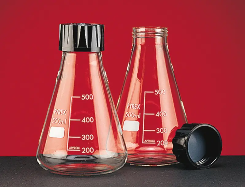 Beuta in vetro borosilicato Pyrex con tappo a vite tipo PBT - 100 ml -  Strumentazione per laboratorio