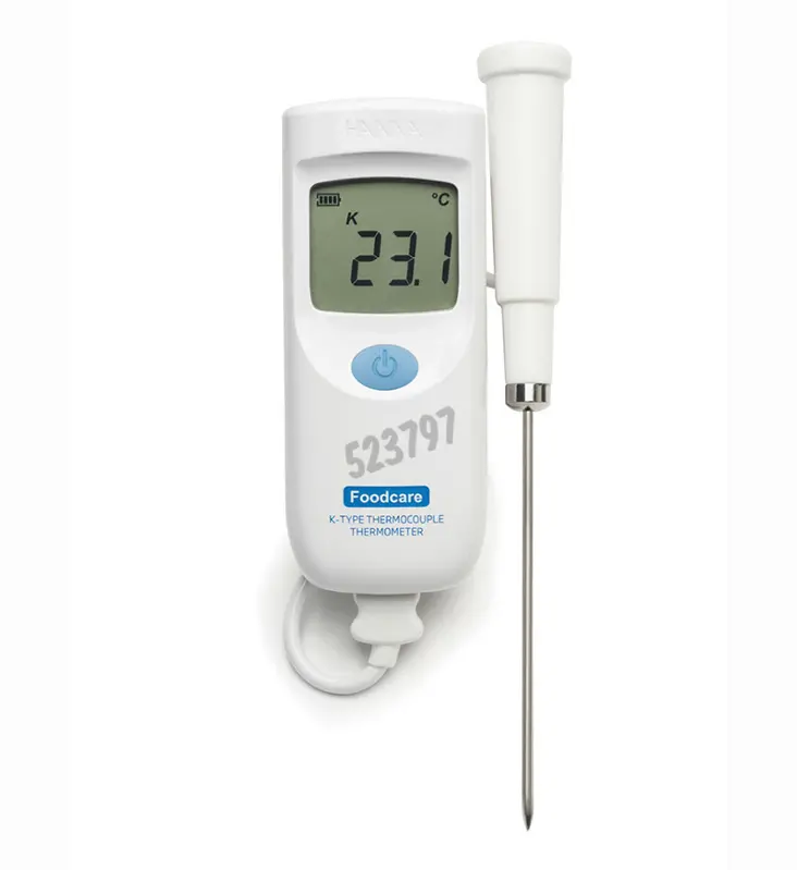 Portable K thermocouple thermometer with probe FC766PW - Cable 1 m