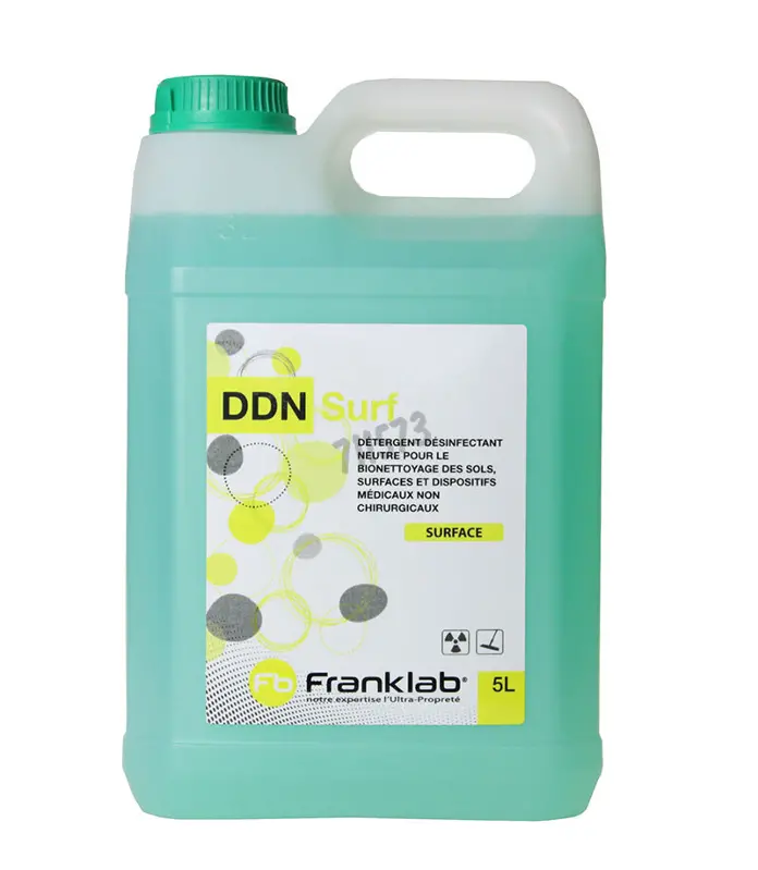 DDN SURF DETERGENT-DESINFECTANT SOLS SURFACES PARFUM MENTHE BIDON 5L x4 ...