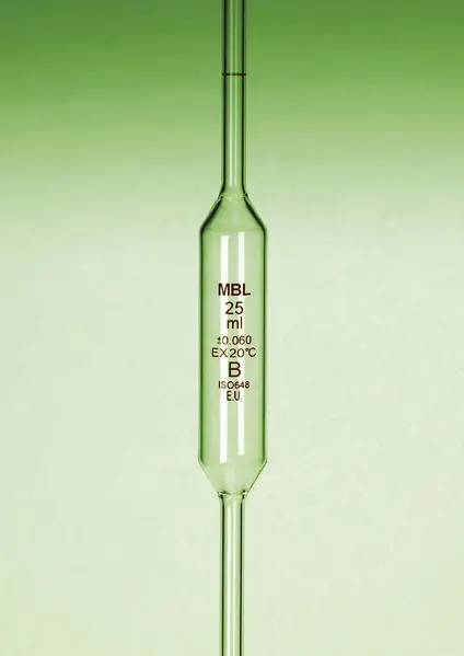 Pipeta volumétrica clase B de vidrio - punta robusta - marcado indeleble - 5 ml tolerancia ± 0,03 ml - Equipo laboratorio