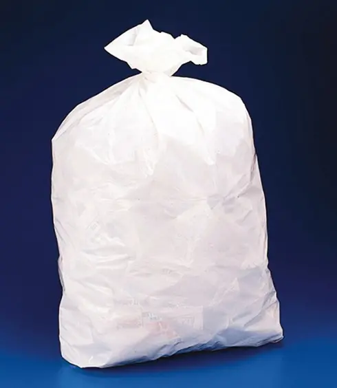 Sac poubelle blanc haute densité 30L 13µ rouleau de 25 sacs