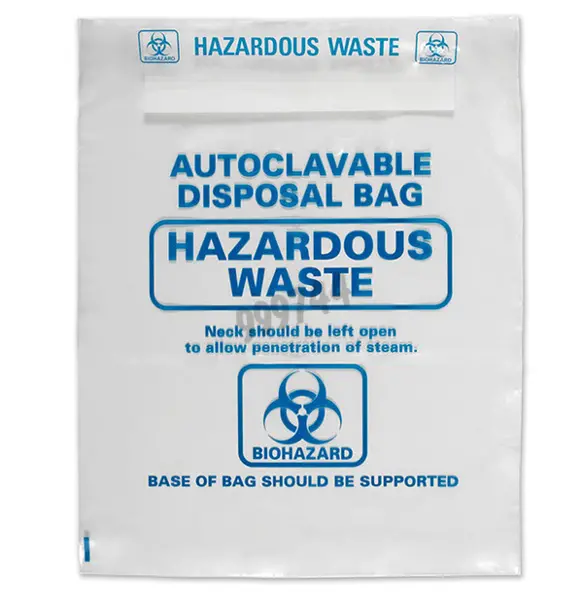 Biohazard Waste Disposal Bag (Yellow), HDPE Autoclavable