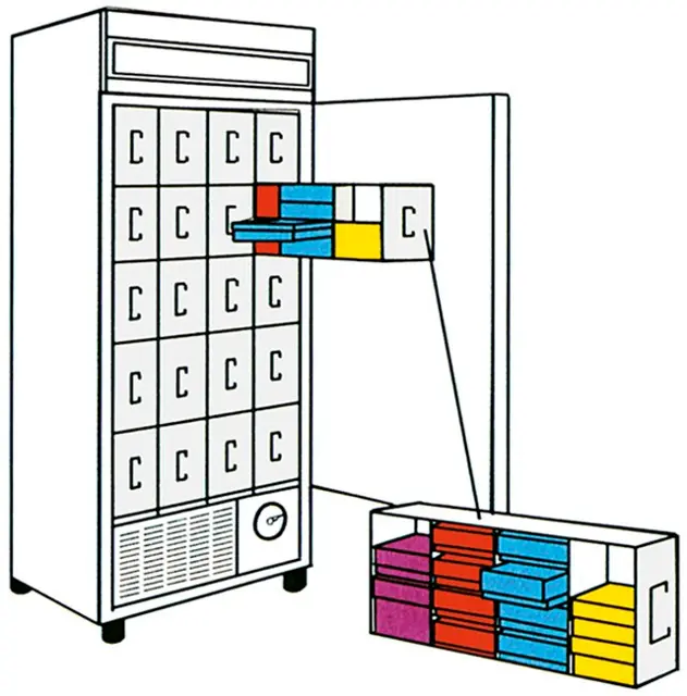 Stainless steel - Inventory racks - Quantity boxes x height: 4 x 4 x 50 ...